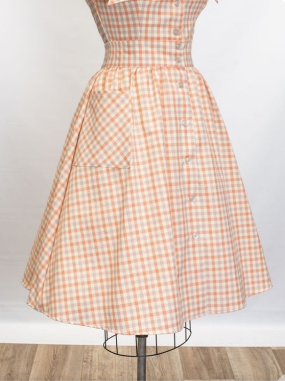 1X Heart of Haute Getaway Skirt in Vintage Purple and Pink Plaid